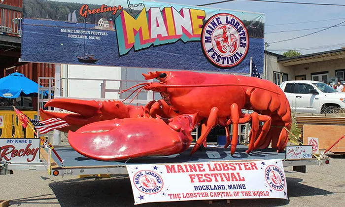 Giant Red Lobster sculpture at the Maine Lobster Festival