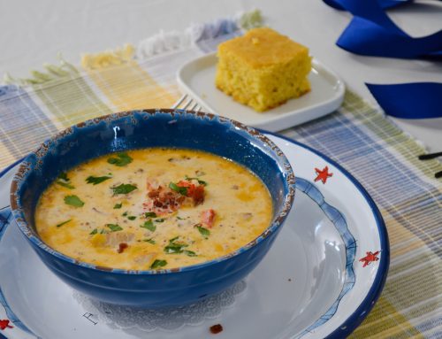 Winner of Maine Lobster Festival’s Seafood Cooking Contest: Lobster & Scallop Corn Chowder