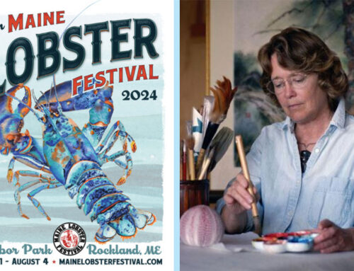2024 Maine Lobster Festival Poster Features Jean Kigel’s “Once in a Blue Moon” Lobster